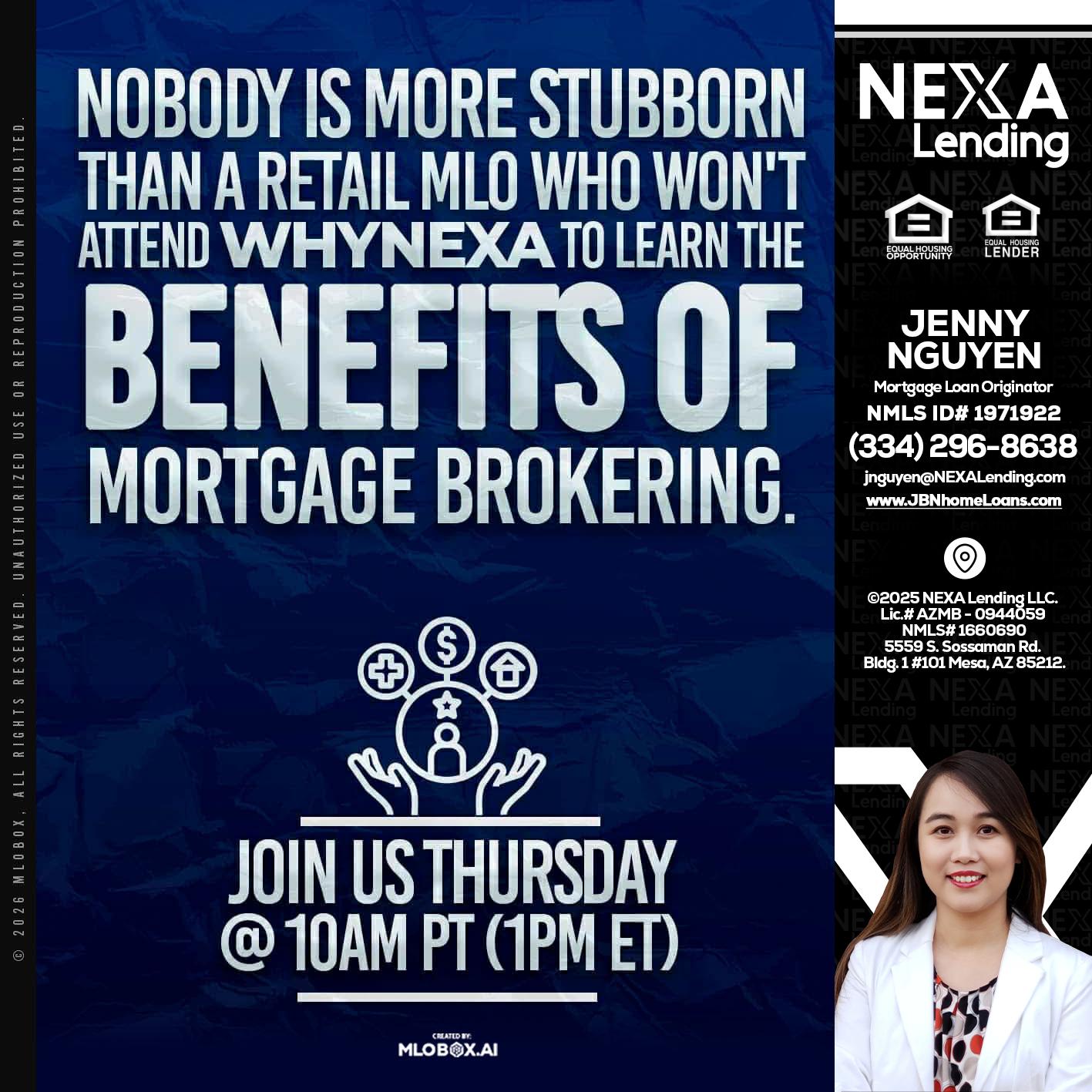 NOBODY IS MORE - Jenny Nguyen -Mortgage Loan Originator