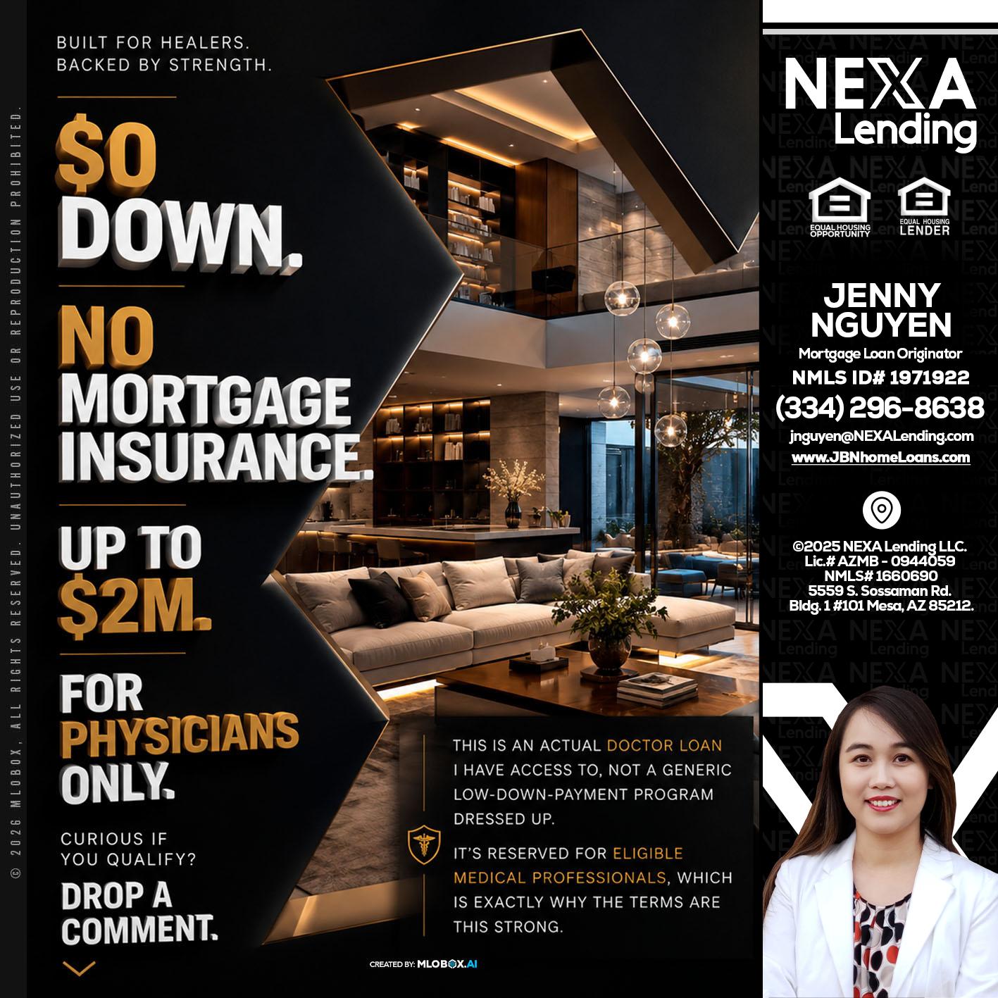 $0 DOWN - Jenny Nguyen -Mortgage Loan Originator