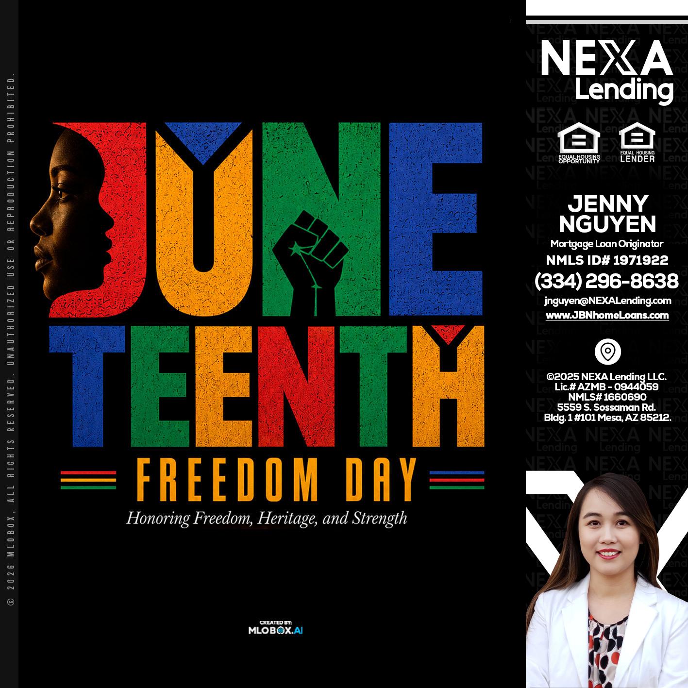 Juneteenth - Jenny Nguyen -Mortgage Loan Originator