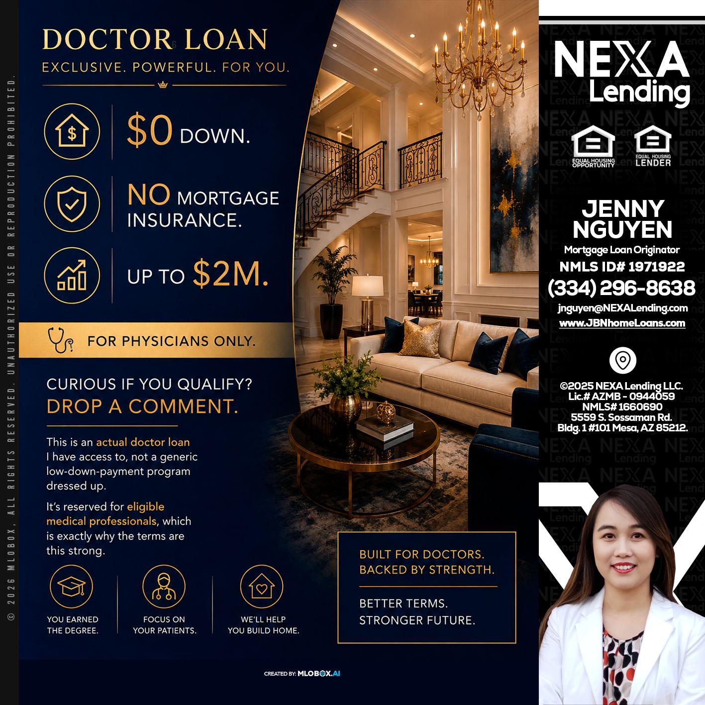 DOCTOR LOANS - Jenny Nguyen -Mortgage Loan Originator