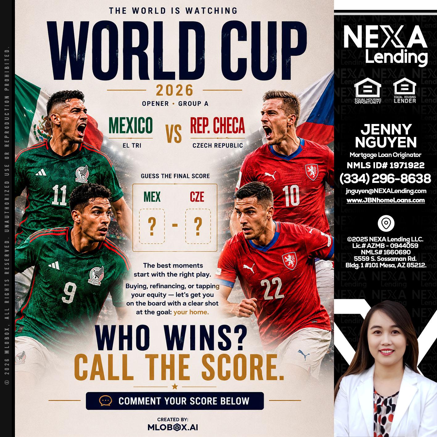 WORLD CUP 2026 - Jenny Nguyen -Mortgage Loan Originator