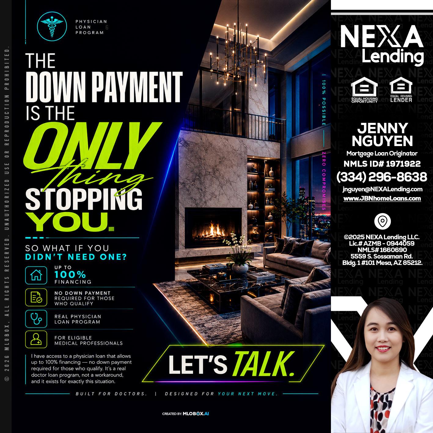 THE DOWN PAYMENT - Jenny Nguyen -Mortgage Loan Originator