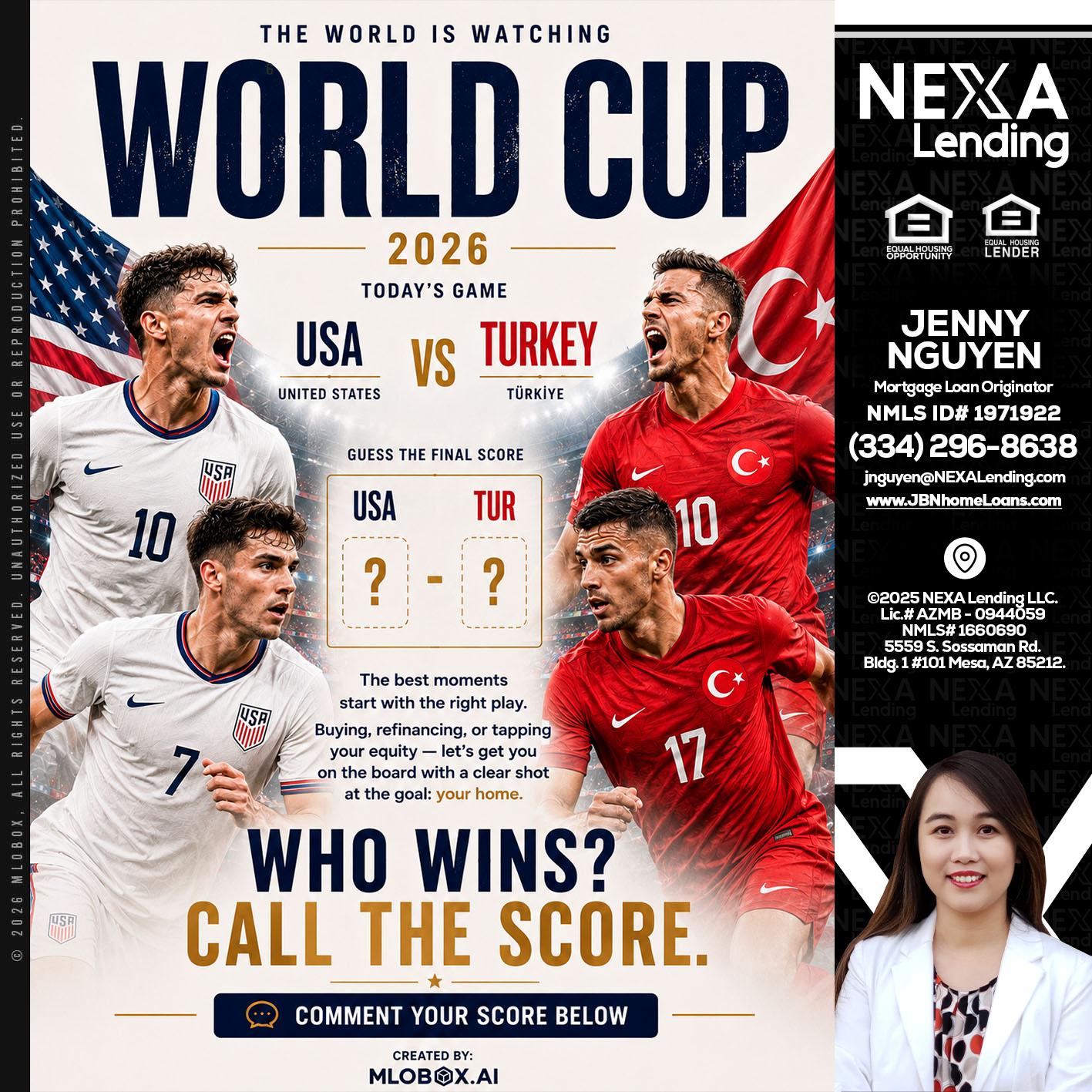 WORLD CUP 2026 - Jenny Nguyen -Mortgage Loan Originator