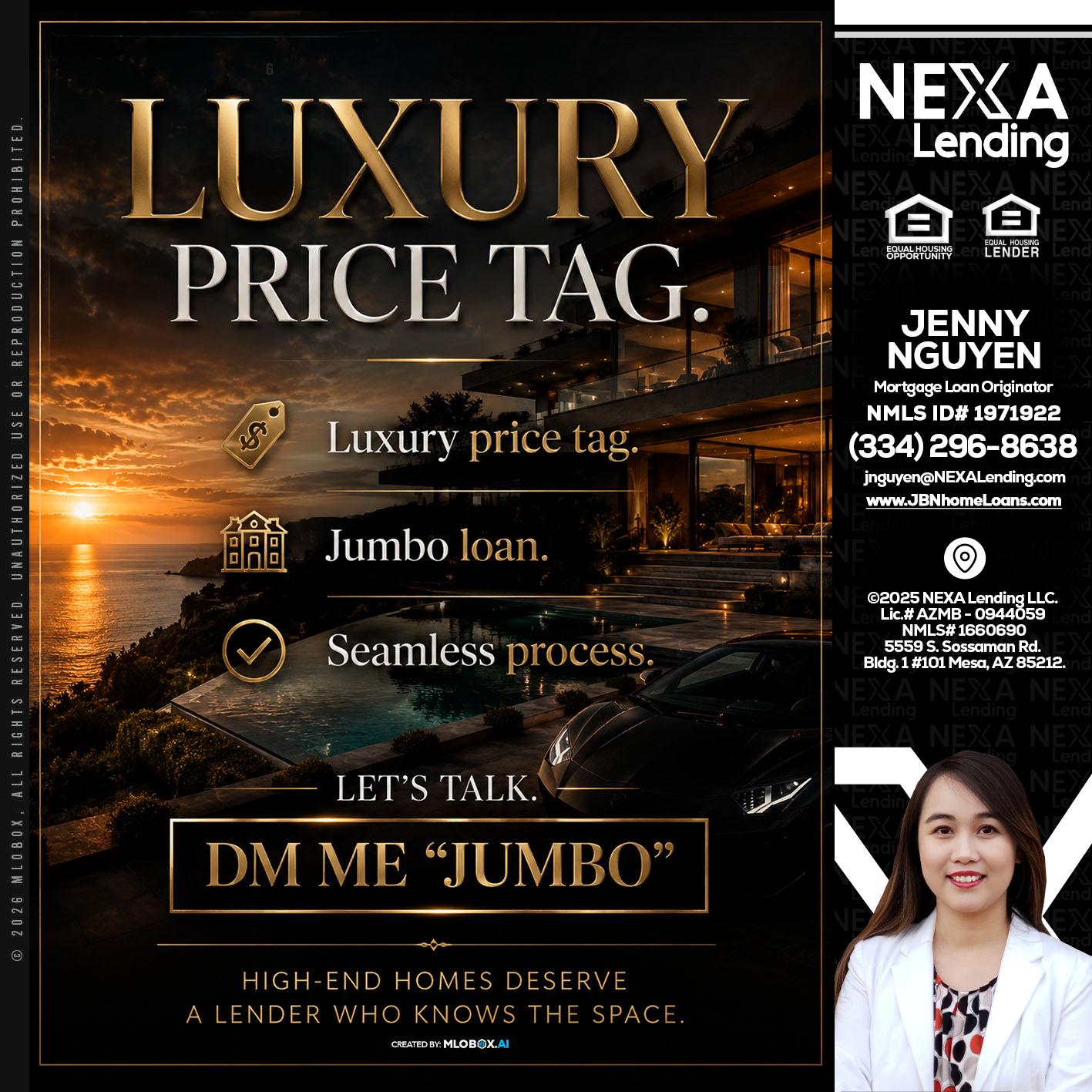 LUXURY PRICE - Jenny Nguyen -Mortgage Loan Originator