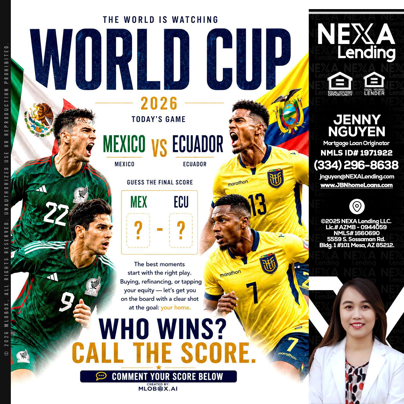 WORLD CUP 2026 - Jenny Nguyen -Mortgage Loan Originator