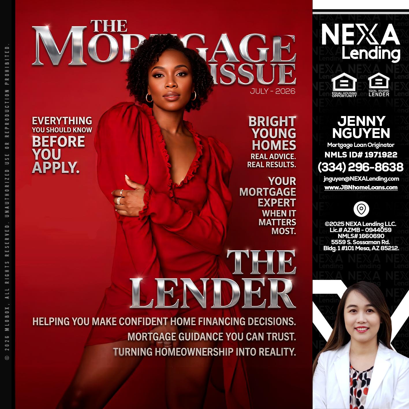 THE MORTGAGE ISSUE JULY - Jenny Nguyen -Mortgage Loan Originator