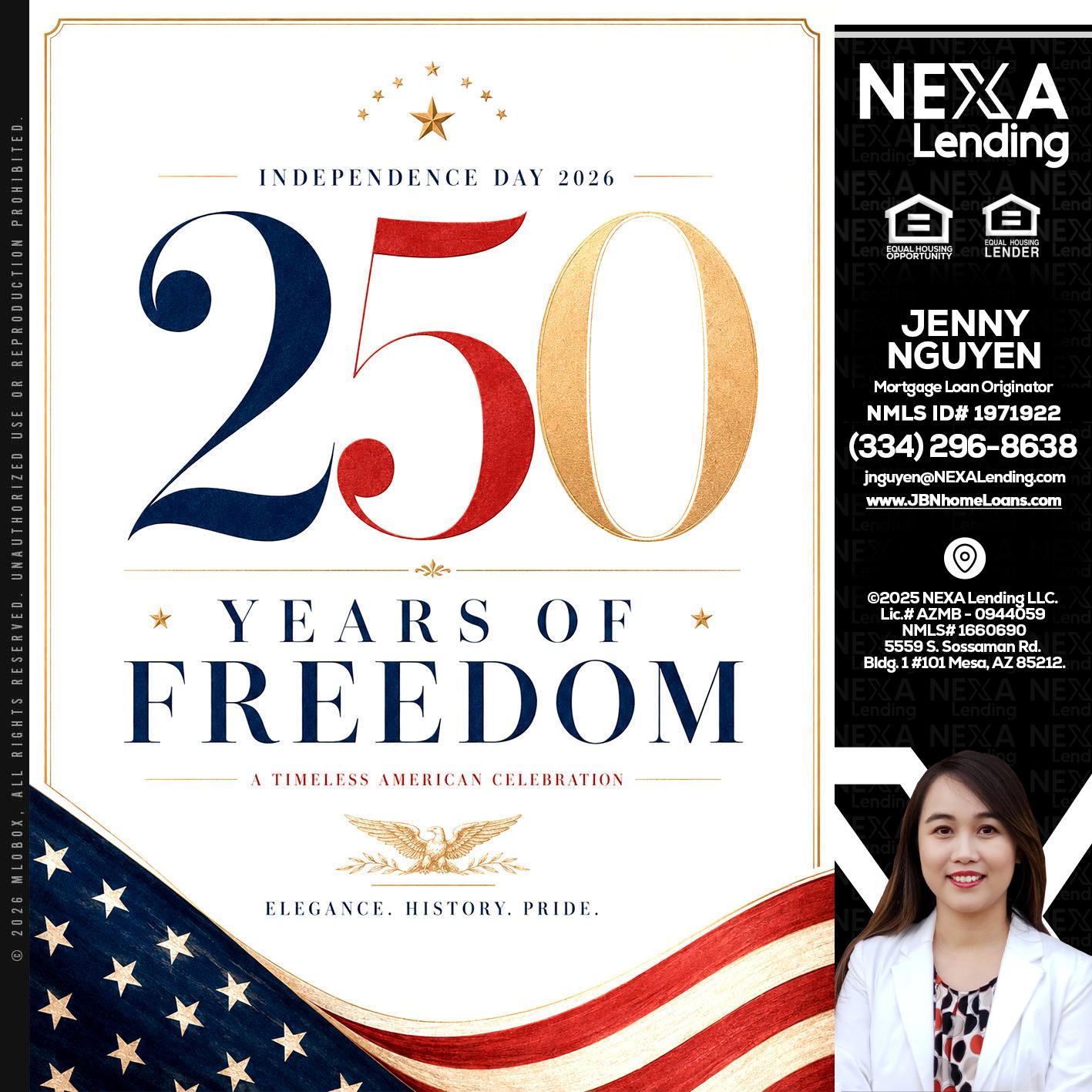 250 YEARS - Jenny Nguyen -Mortgage Loan Originator