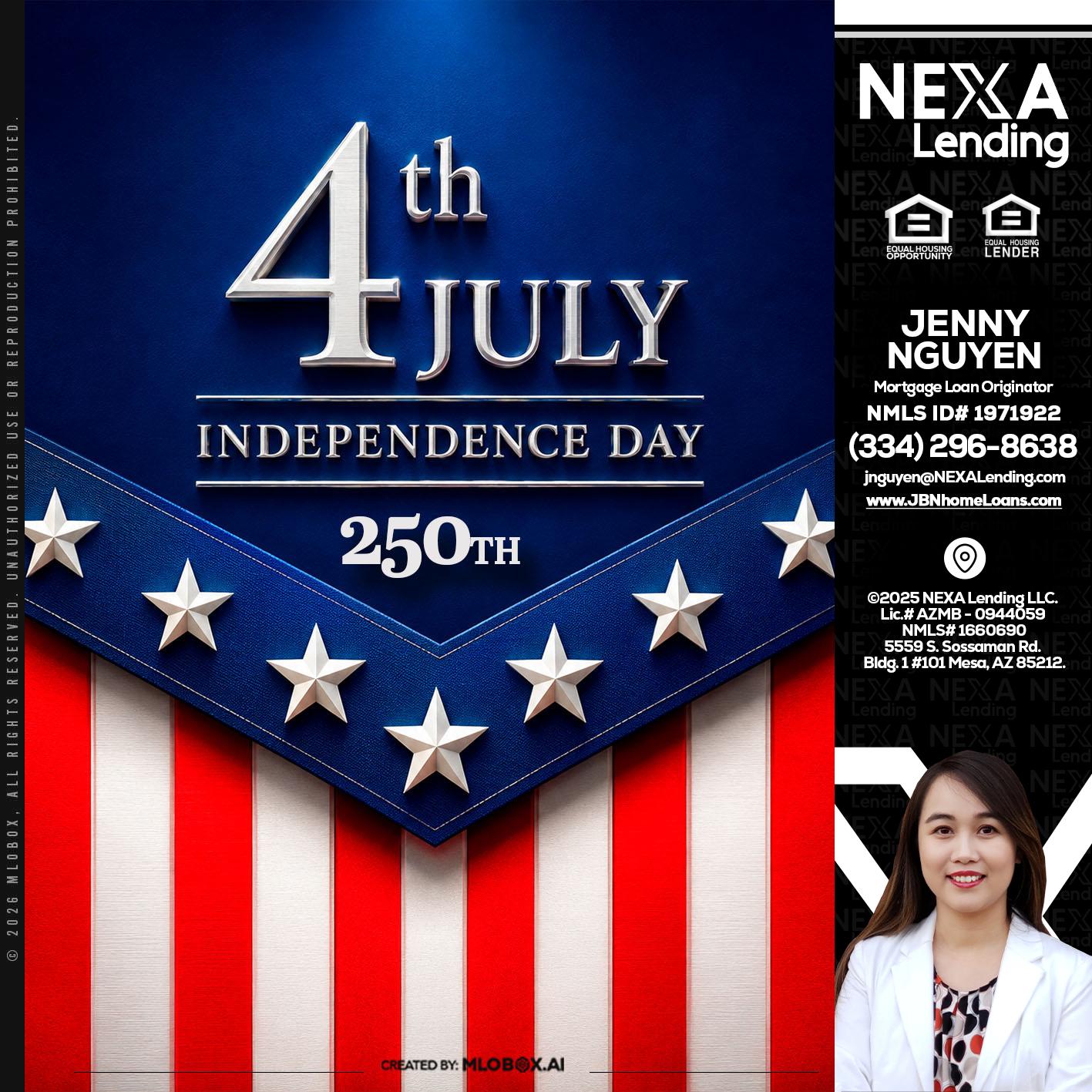 4th of july - Jenny Nguyen -Mortgage Loan Originator