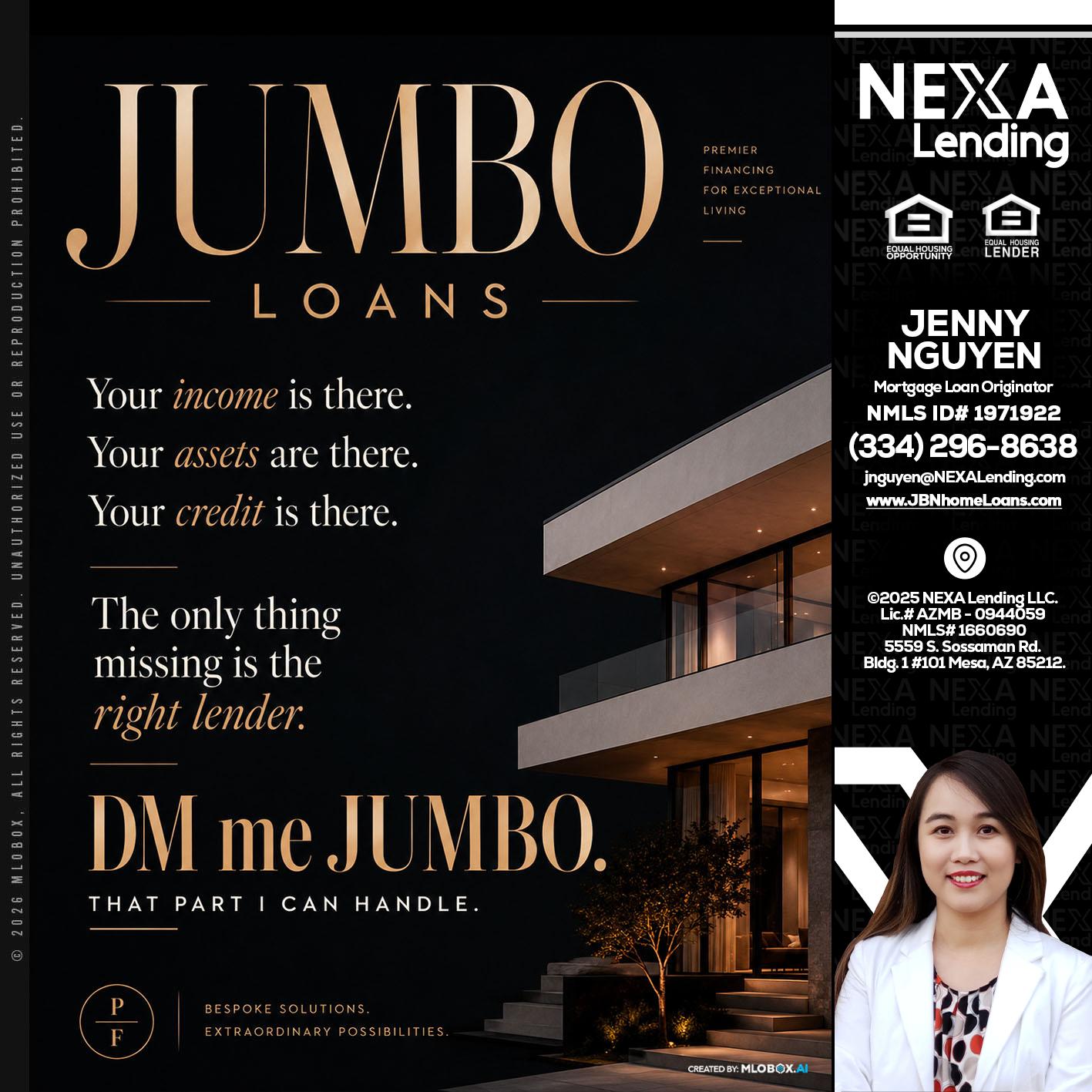 JUMBO LOANS - Jenny Nguyen -Mortgage Loan Originator