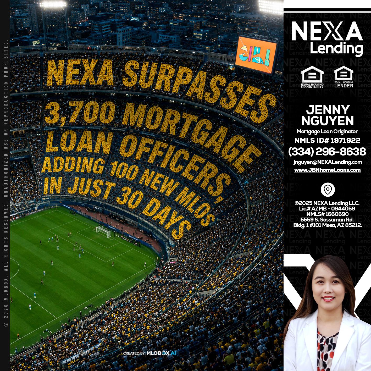 NEXA SURPASSES - Jenny Nguyen -Mortgage Loan Originator