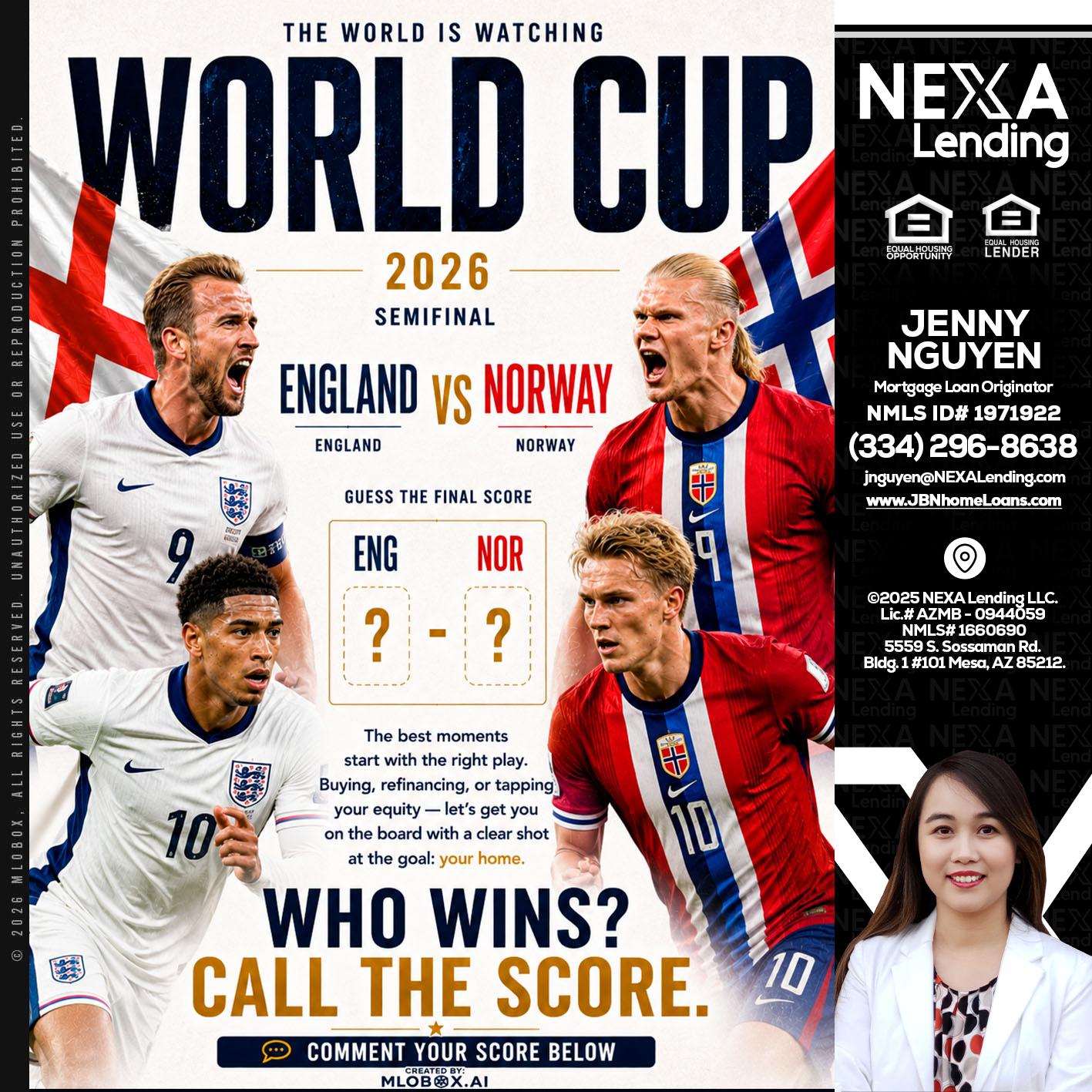 WORLD CUP 2026 - Jenny Nguyen -Mortgage Loan Originator