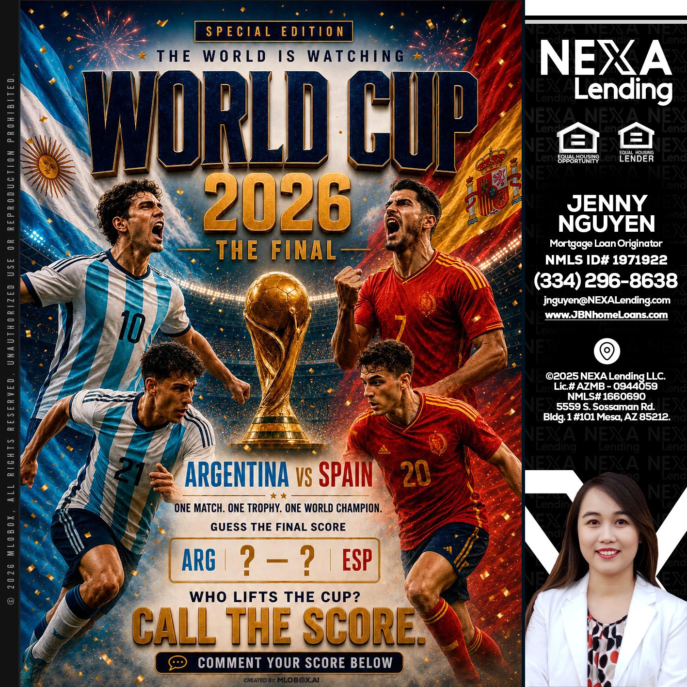 World Cup 2026 finals - Jenny Nguyen -Mortgage Loan Originator