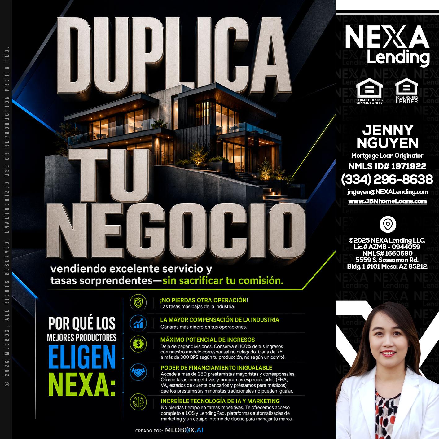 DUPLICA TU NEGOCIO - Jenny Nguyen -Mortgage Loan Originator