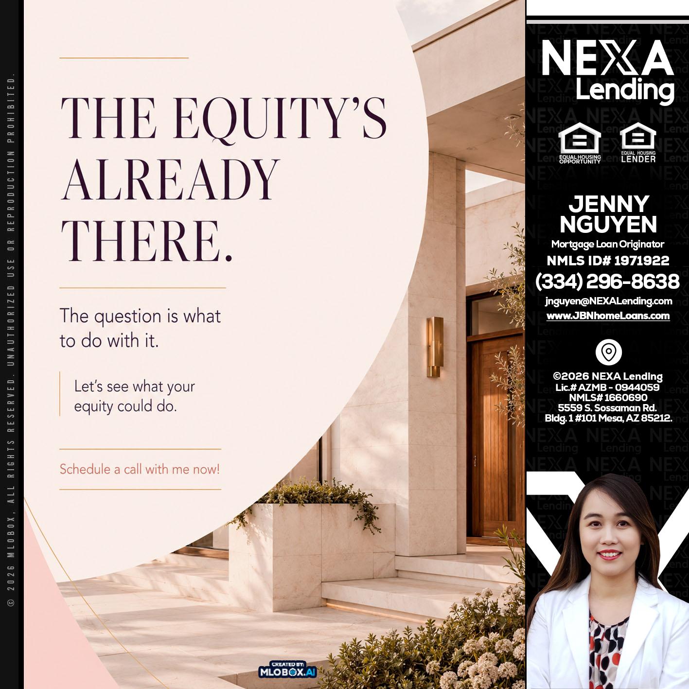 THE EQUITY'S - Jenny Nguyen -Mortgage Loan Originator