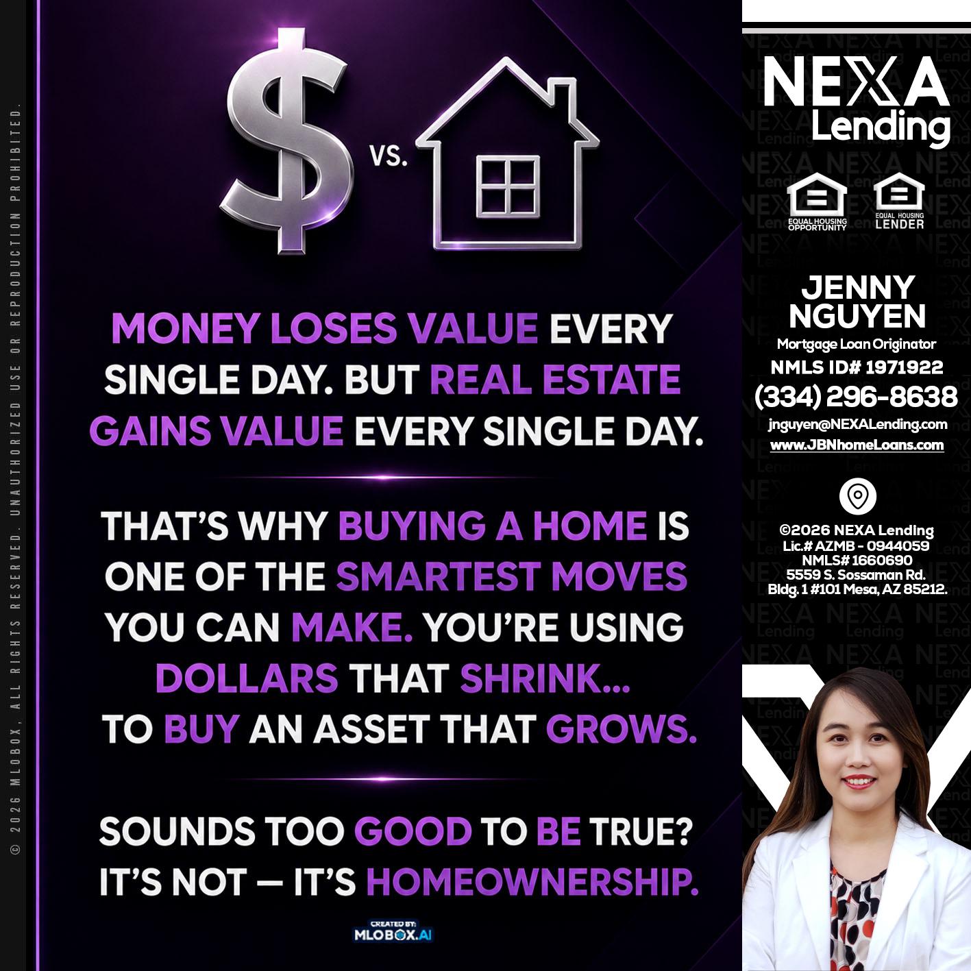 MONEY LOSES - Jenny Nguyen -Mortgage Loan Originator