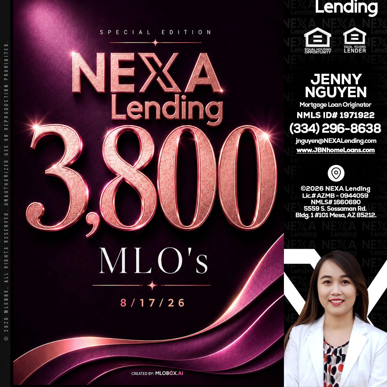 3800 MLOs - Jenny Nguyen -Mortgage Loan Originator