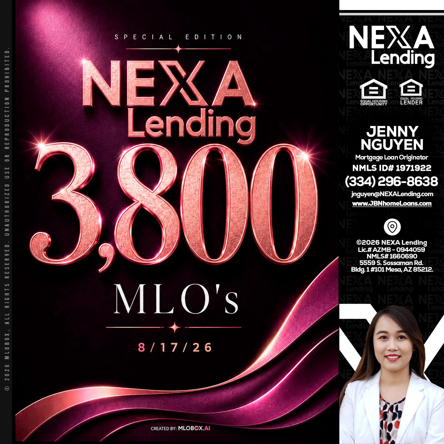 3800 MLOs - Jenny Nguyen -Mortgage Loan Originator