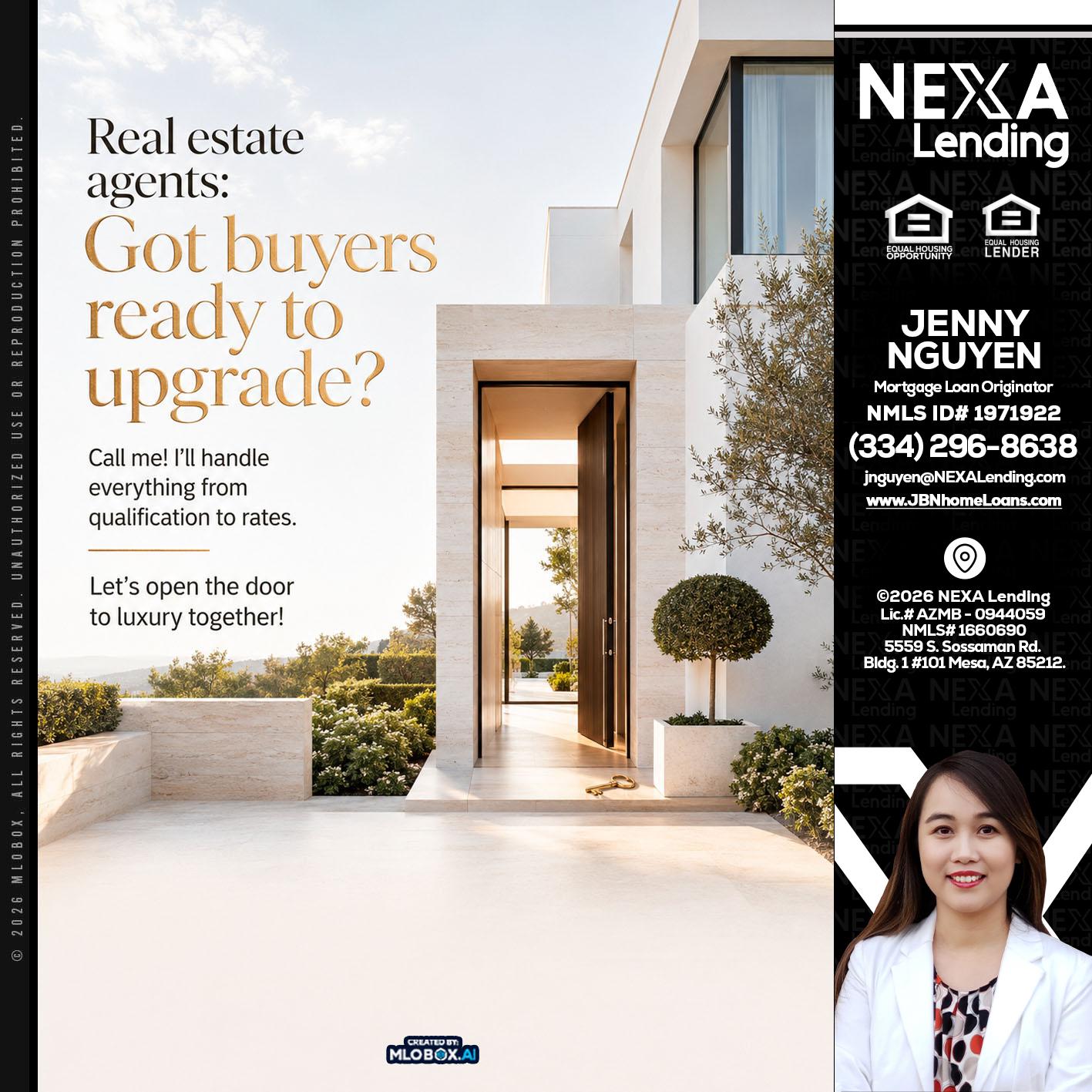 REAL ESTATE AGENTS - Jenny Nguyen -Mortgage Loan Originator