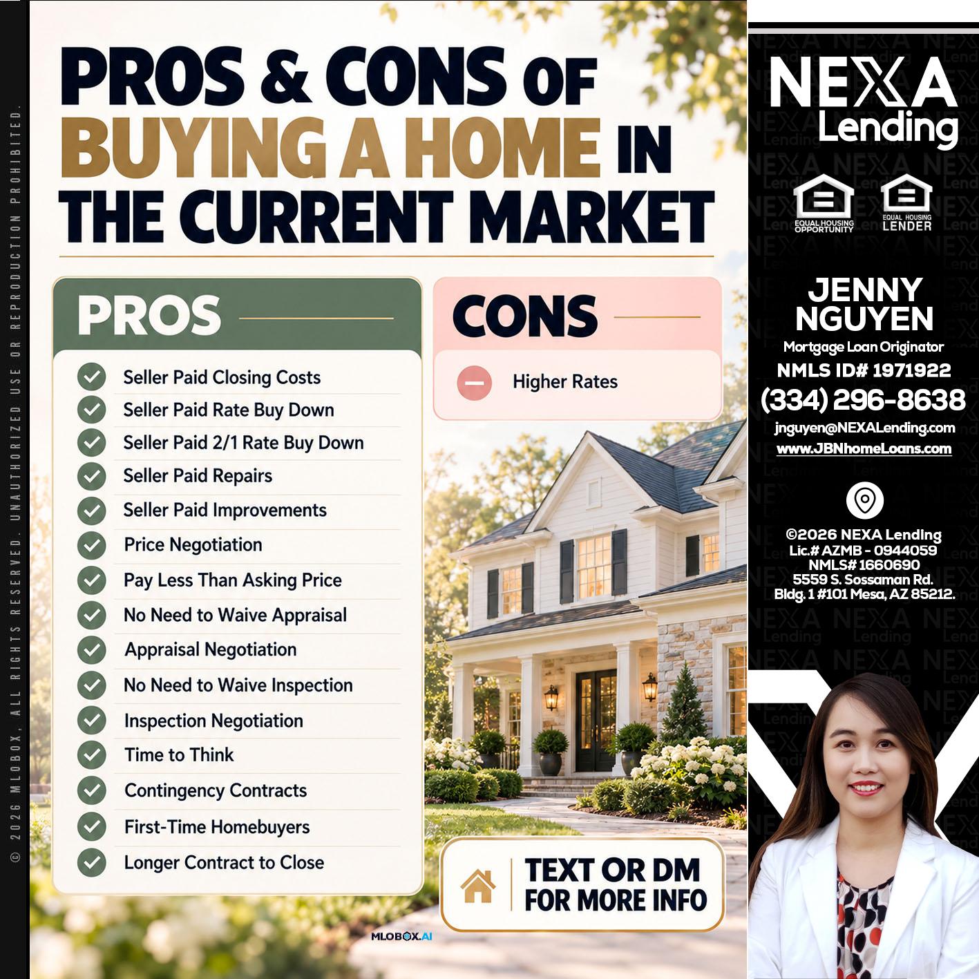 pros and cons - Jenny Nguyen -Mortgage Loan Originator