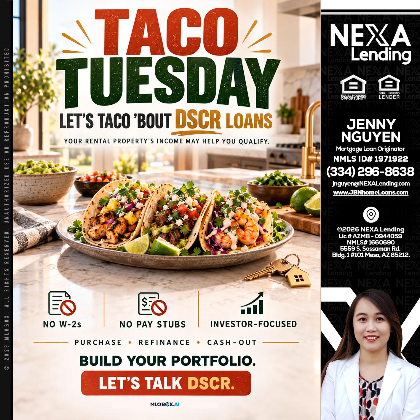 TACO TUESDAY - Jenny Nguyen -Mortgage Loan Originator