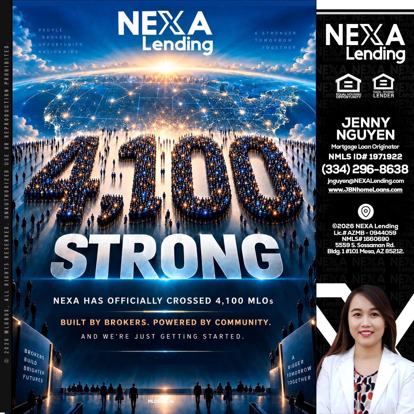 4,100 MLOs - Jenny Nguyen -Mortgage Loan Originator