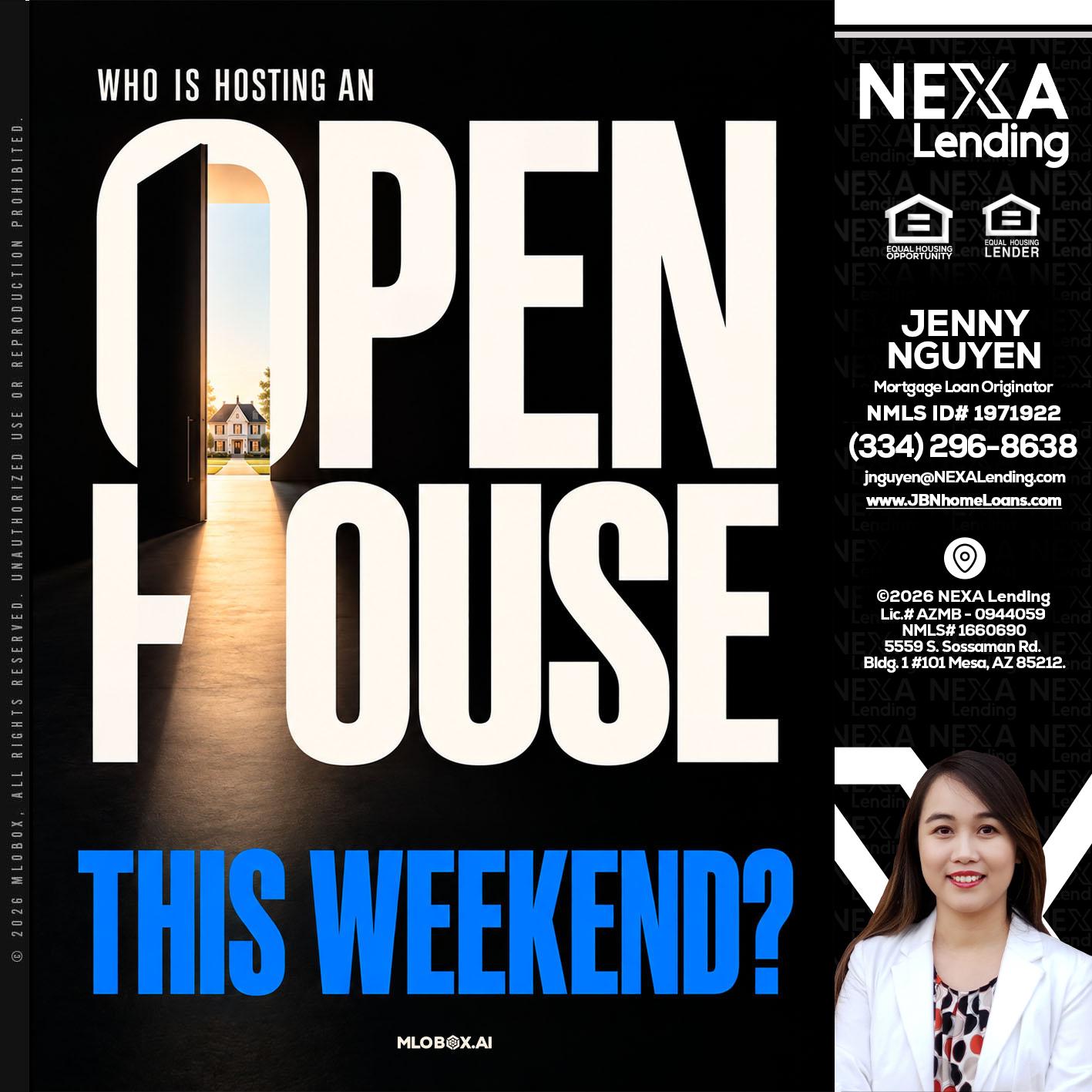 OPEN HOUSE - Jenny Nguyen -Mortgage Loan Originator