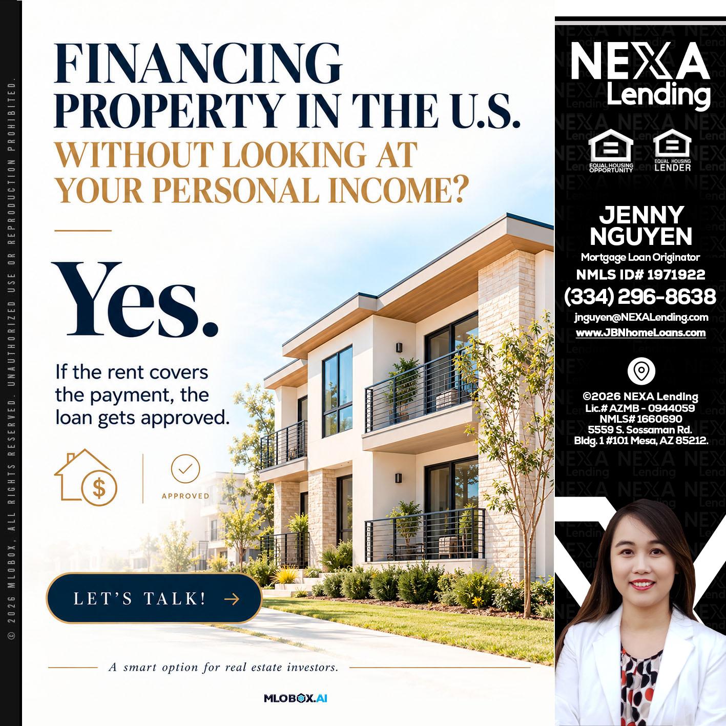FINANCING - Jenny Nguyen -Mortgage Loan Originator