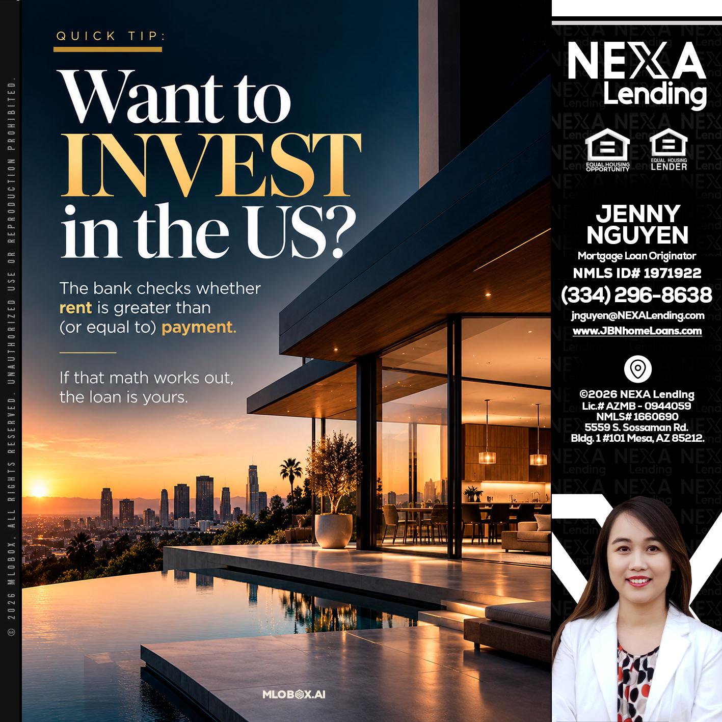 QUICK TIP - Jenny Nguyen -Mortgage Loan Originator