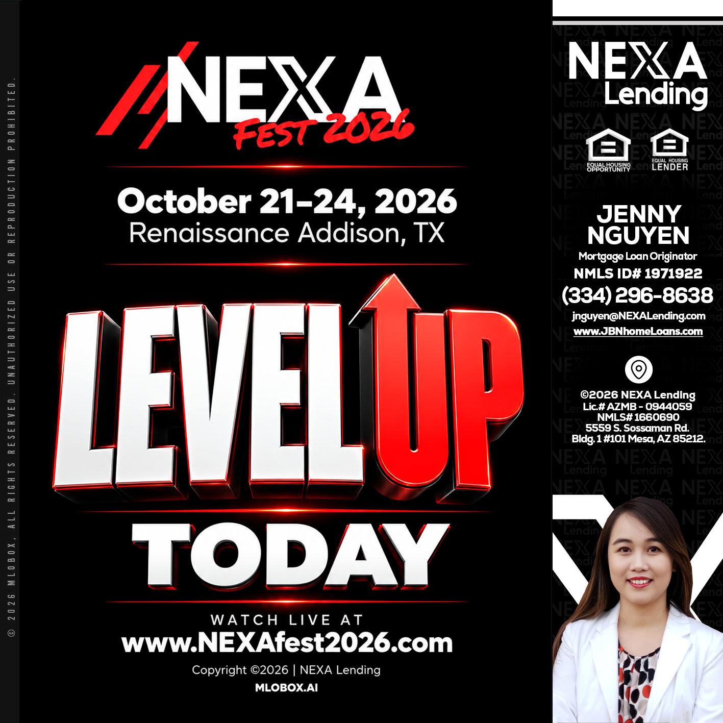 LEVEL UP TODAY - Jenny Nguyen -Mortgage Loan Originator